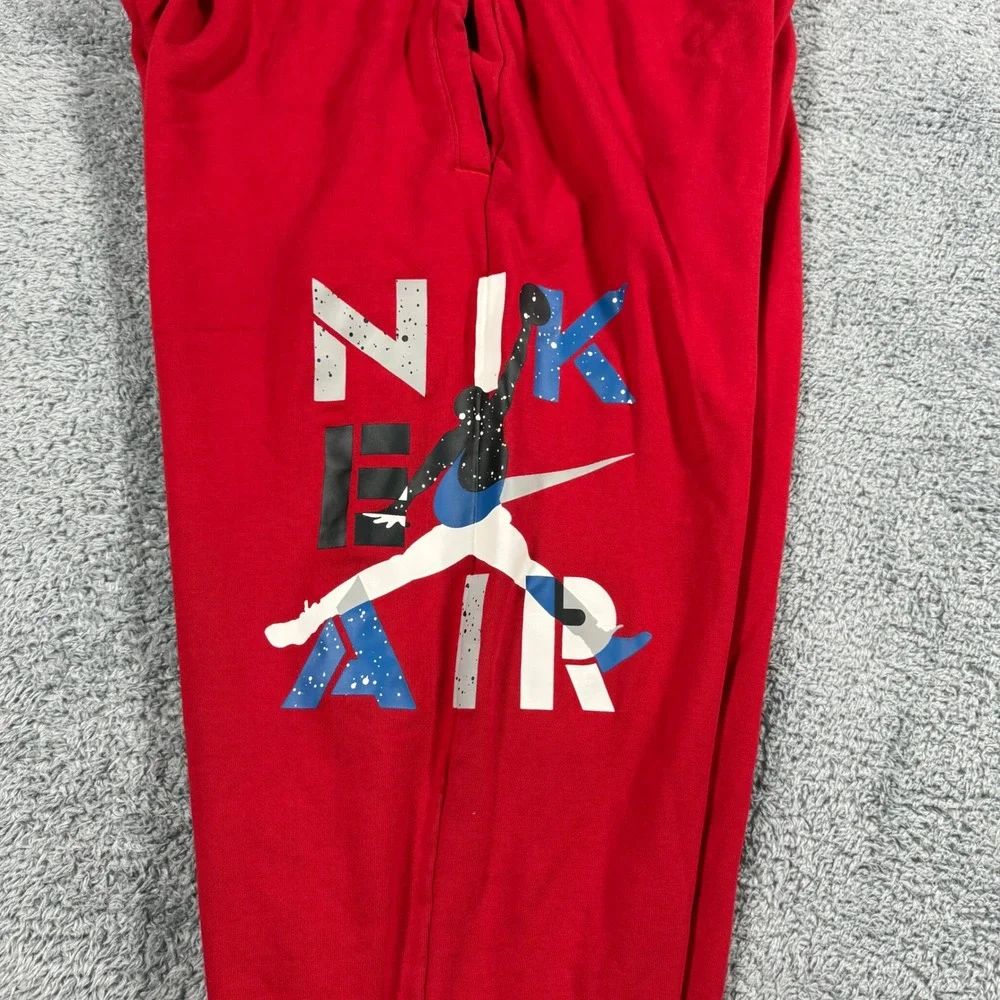 Jordan Red Nike Air Jumpman Graphic Sweatpants Joggers Mens SIze XL - Picture 1 of 7